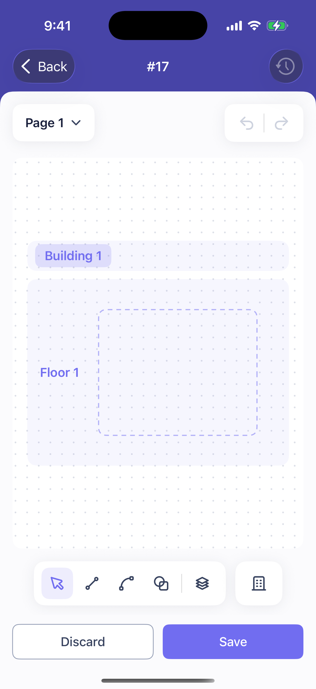 Opalite on-device floor-plan sketch tool